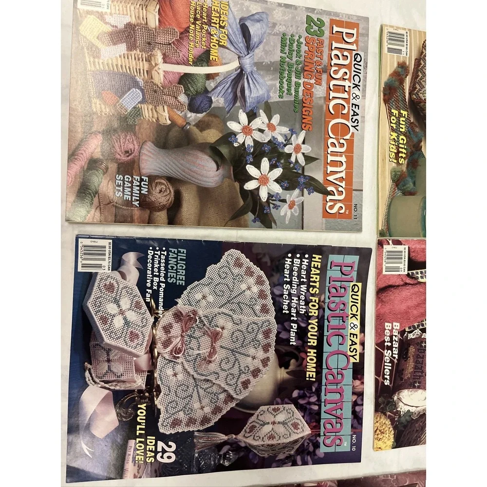 Lot/5‎ Quick & Easy Plastic Canvas Magazines Patterns Crafts Projects 1990/1991